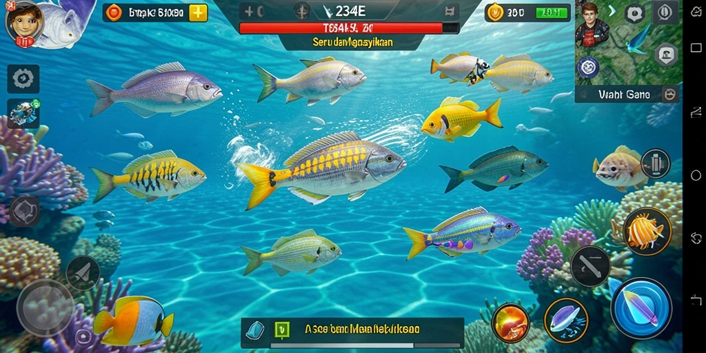 Tampilan gameplay Tembak Ikan yang seru dan menegangkan di 234E.