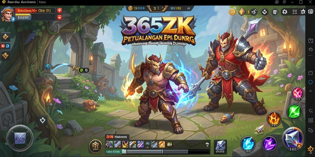 Screenshot menunjukkan aksi epik dalam gameplay RPG 365ZK.