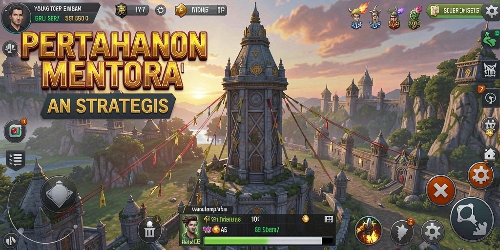 Tampilan gameplay menara pertahanan yang menarik dan menantang.