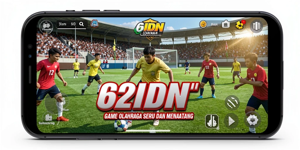 Tampilan gameplay 62IDN saat pertandingan olahraga berlangsung.
