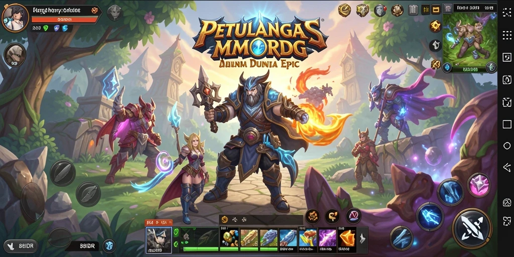 Screenshot menampilkan pertarungan epik dalam game MMORPG 88IDR.