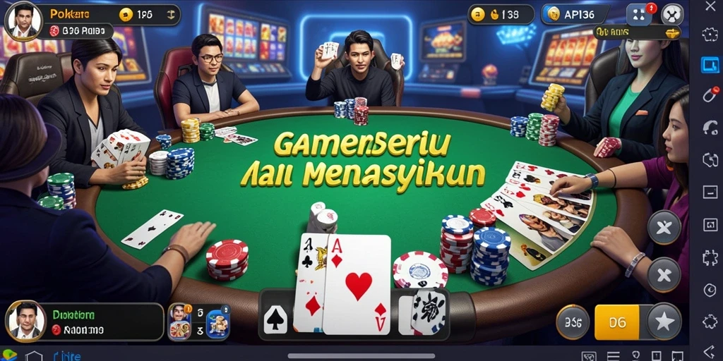 Gameplay seru API36 dengan suasana poker yang nyata.