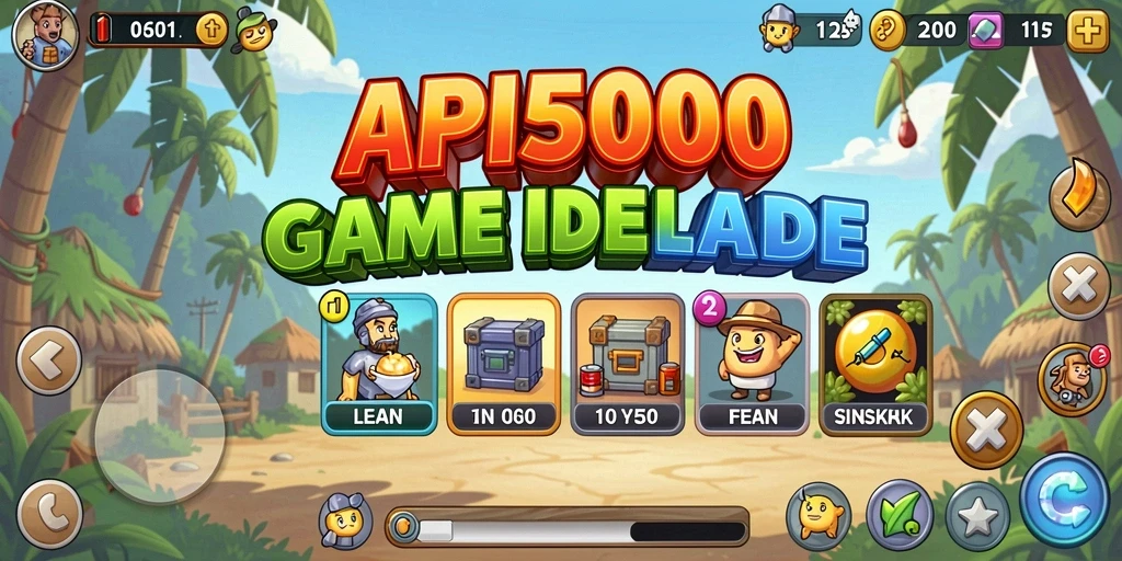 Tangkapan layar gameplay API5000 dengan mekanisme idle yang menarik.