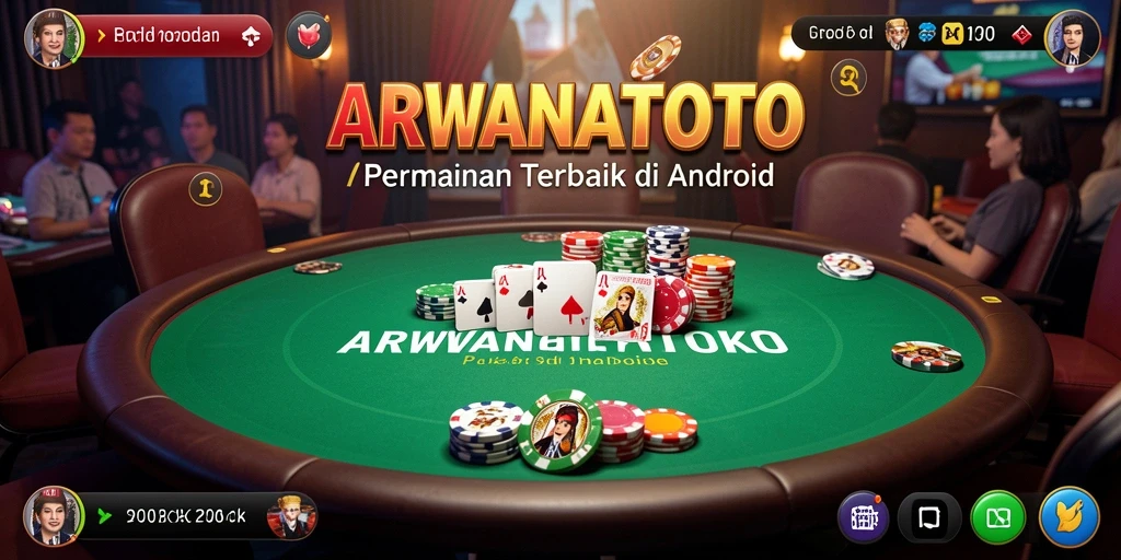 Screenshot utama ARWANATOTO menampilkan gameplay Poker yang intens dan seru.