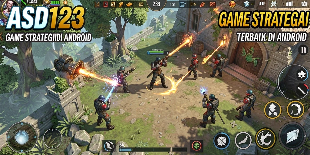 Tampilan gameplay <strong>ASD123</strong> yang menampilkan strategi pertempuran yang intens.