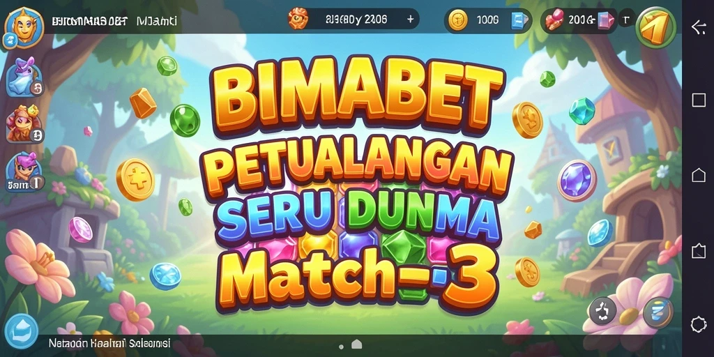 Tampilan gameplay seru di BIMABET dengan kombinasi elemen warna-warni.
