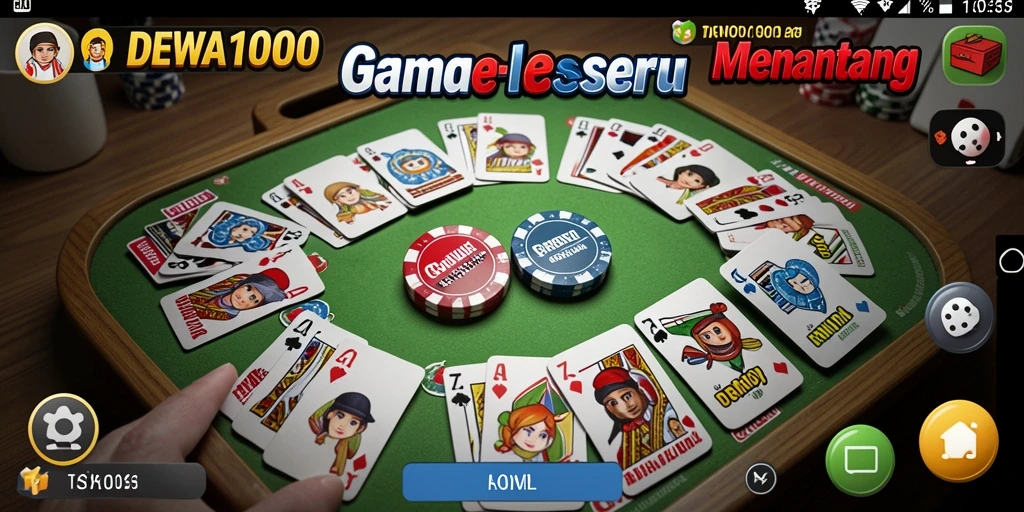 Tampilan gameplay seru DEWA1000 dalam Gaple.