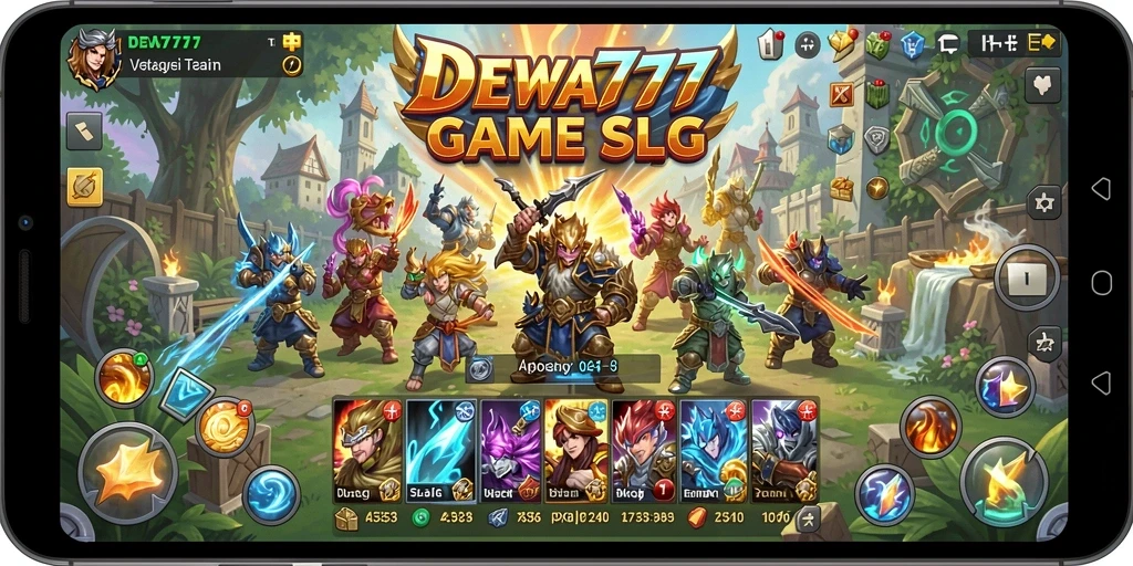 Screenshot gameplay DEWA777 yang menunjukkan pertarungan epik dan strategi.