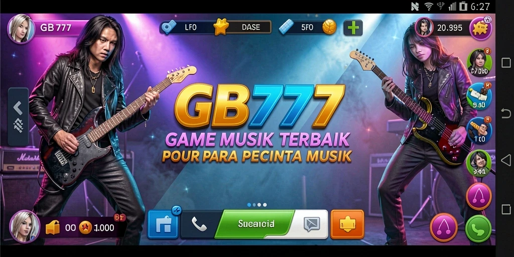 Tampilan gameplay <strong>GB777</strong> yang seru dan interaktif dengan berbagai lagu.