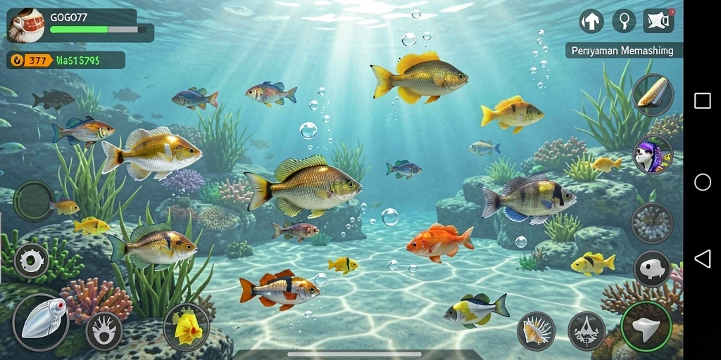 Tangkapan ikan dalam gameplay GOGO77 yang seru dan mengasyikkan.