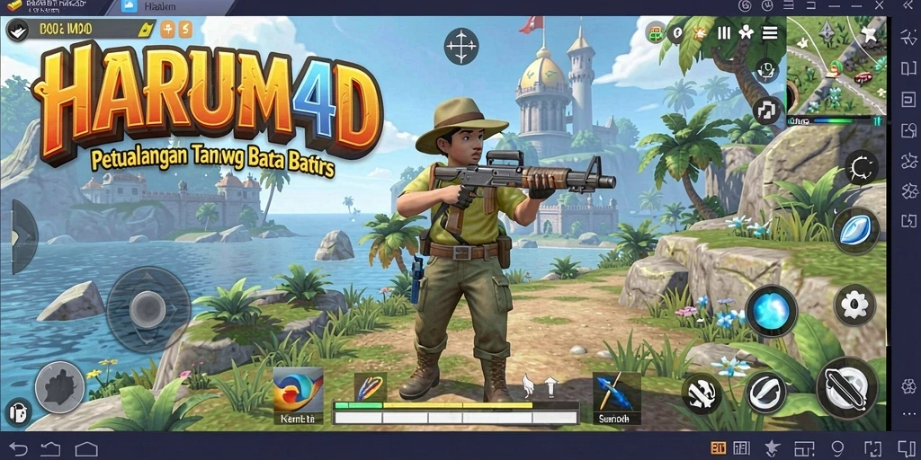 Screenshot gameplay HARUM4D dengan suasana dunia terbuka yang memukau.
