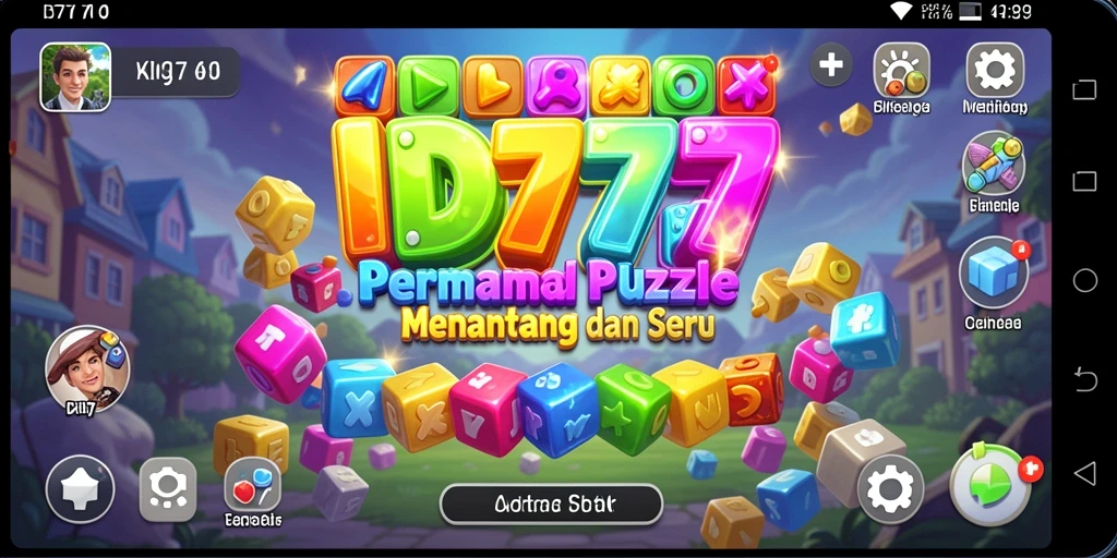 Screenshot gameplay ID777 menampilkan tantangan puzzle yang memukau.