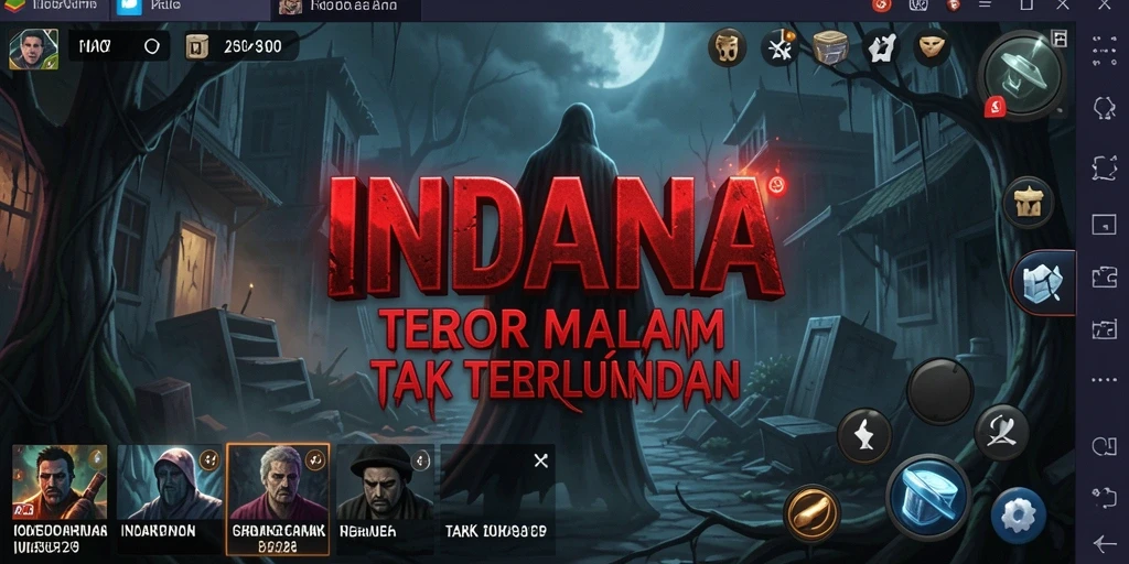 Tampilan seram dari gameplay INDAAA yang menegangkan.