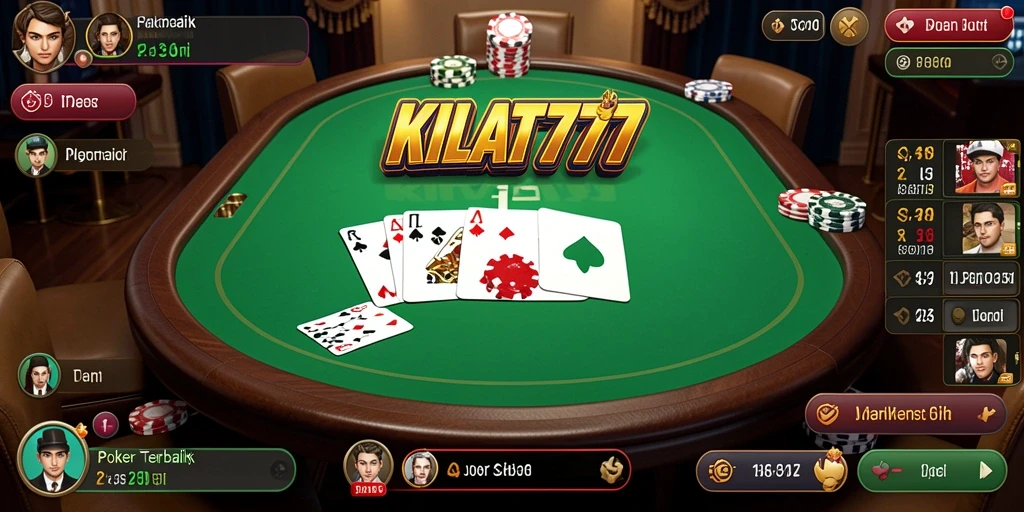 Tampilan menarik dari gameplay KILAT777 dalam permainan Poker.