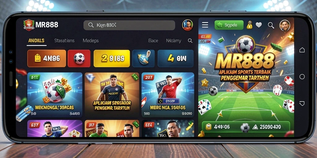 Tampilan gameplay MR888 dengan berbagai opsi taruhan olahraga.