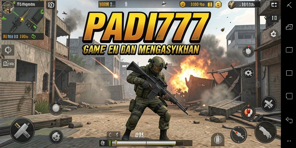 Tampilan gameplay menegangkan di PADI777 saat bertarung.