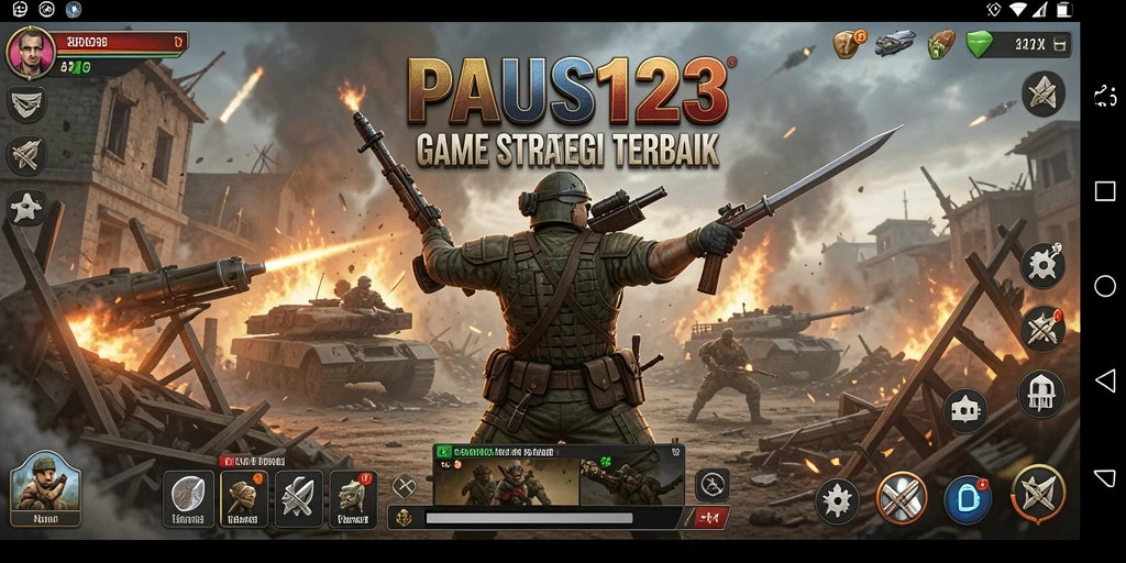 Gambaran gameplay seru dalam pertempuran strategi SLG.