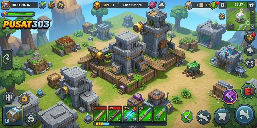 Tangkapan layar utama menunjukkan strategi Tower Defense yang mendebarkan.