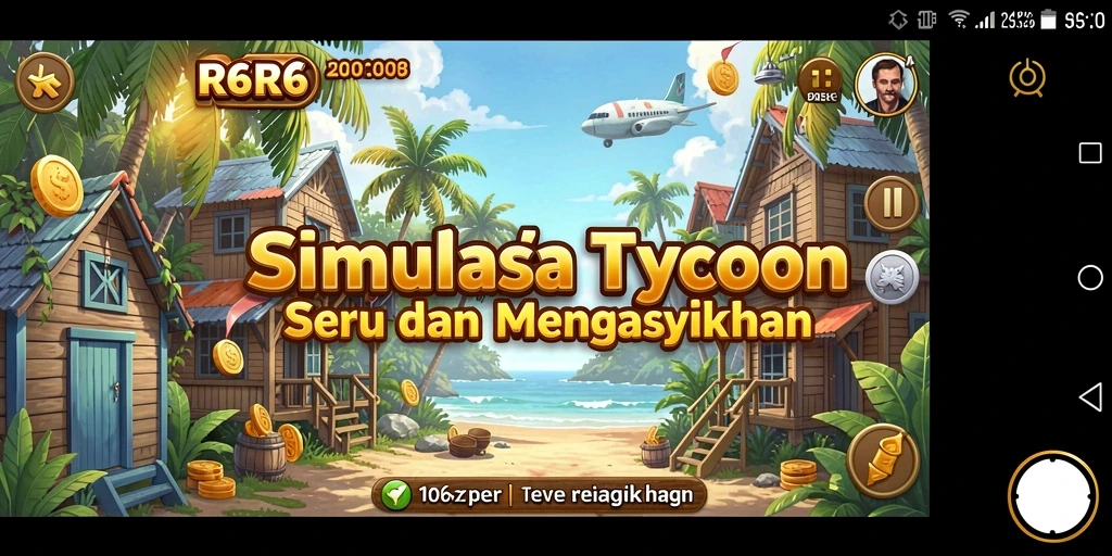 Screenshot utama R6R6 menunjukkan momen seru dalam gameplay Tycoon.
