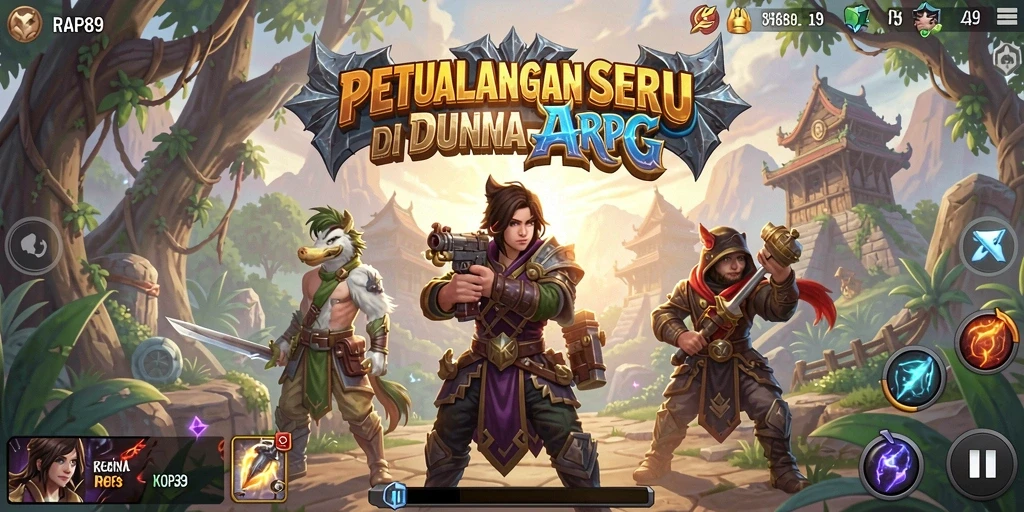 Menampilkan gameplay seru dan aksi menarik di dunia RAP89.