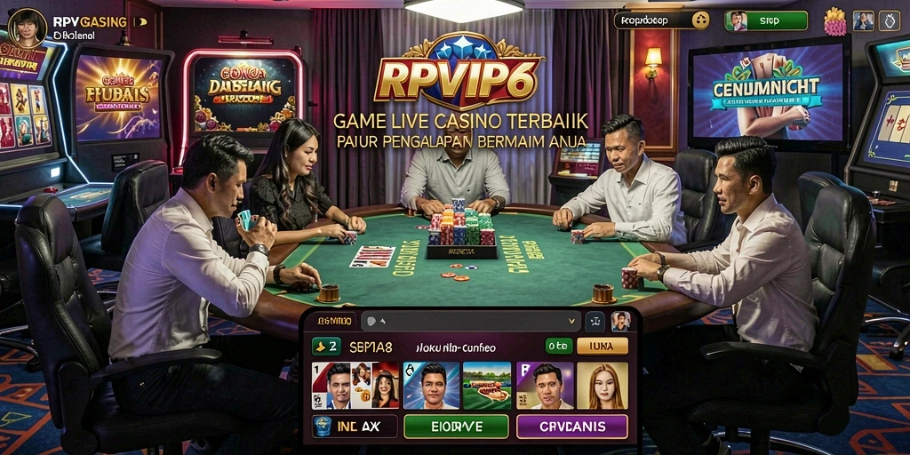 Gambar menampilkan dealer live di RPVIP6 yang siap memberikan pengalaman bermain yang seru.