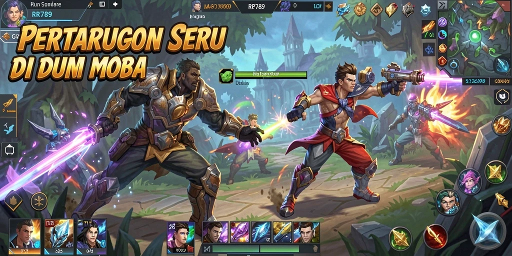 Tampilan gameplay seru di arena pertempuran RR789.