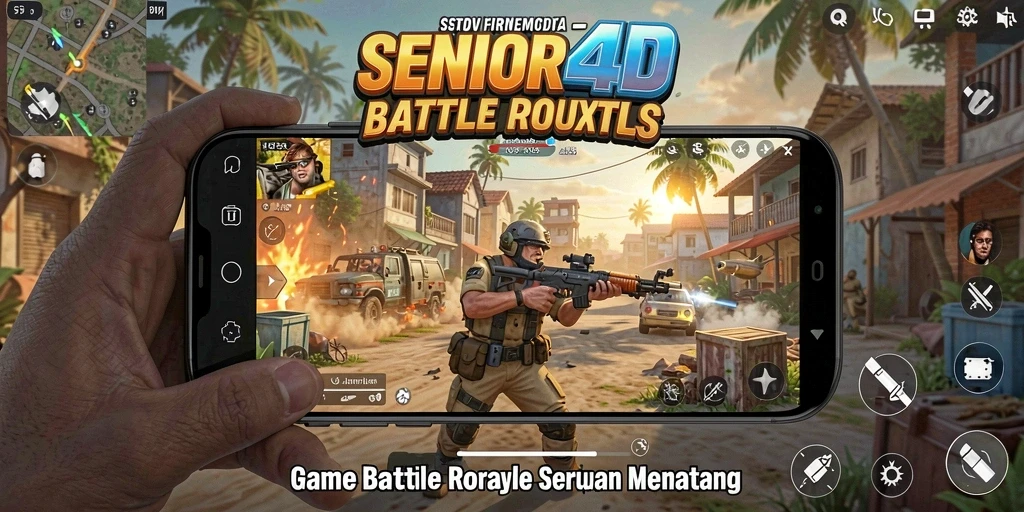 Screenshot gameplay mencerminkan pertempuran mendebarkan di SENIOR4D.