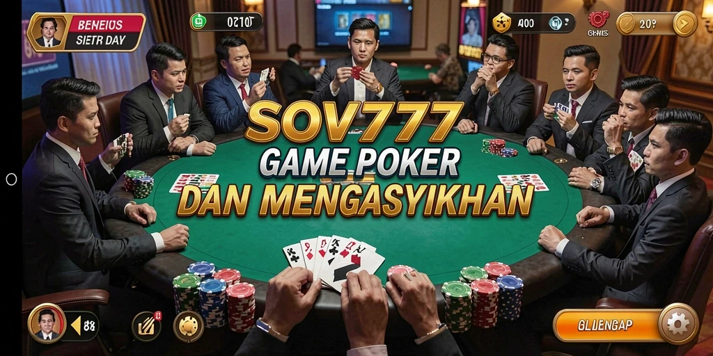 Screenshot gameplay SOV777 menampilkan aksi seru permainan Poker.