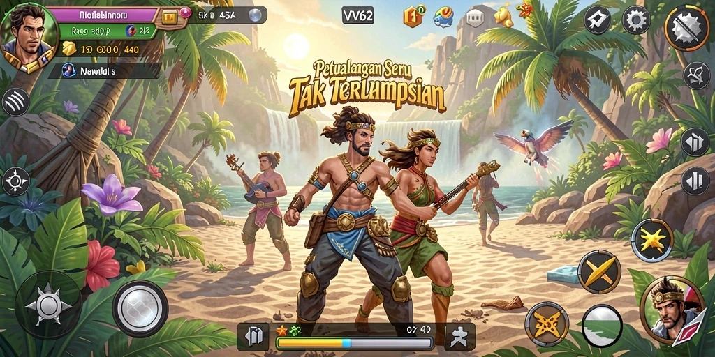 Tampilan gameplay seru dari VV62 yang mendebarkan.
