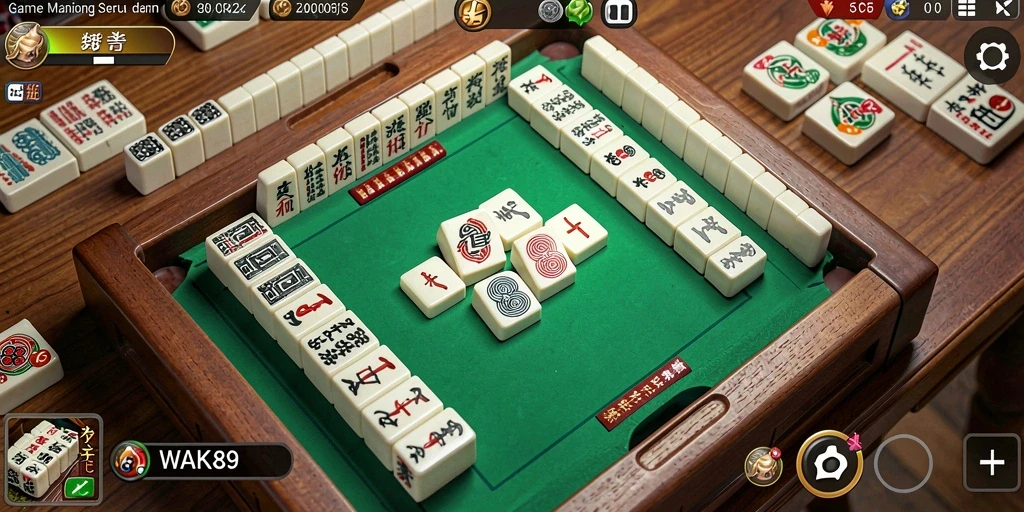 Screenshot gameplay WAK89 dengan tampilan menarik Mahjong.