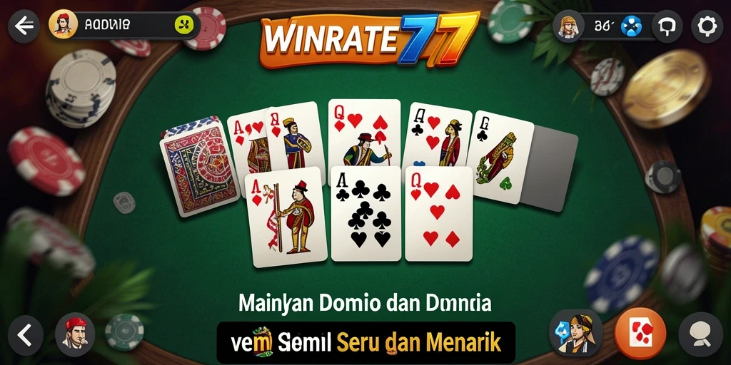 Tampilan menarik dari gameplay Domino di WINRATE777.