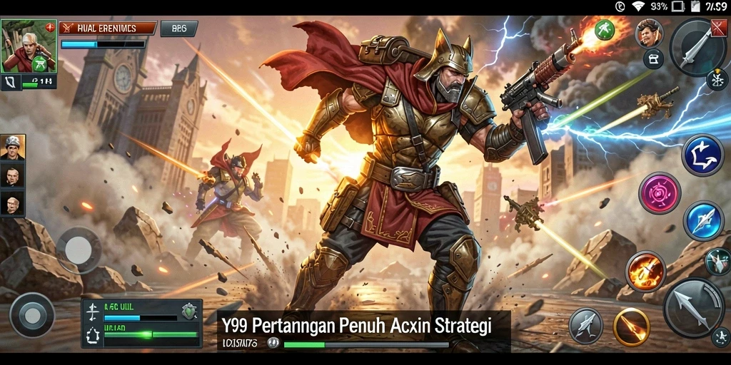 Tangkapan layar Y89 menunjukkan pertarungan seru dengan aksi mendebarkan.